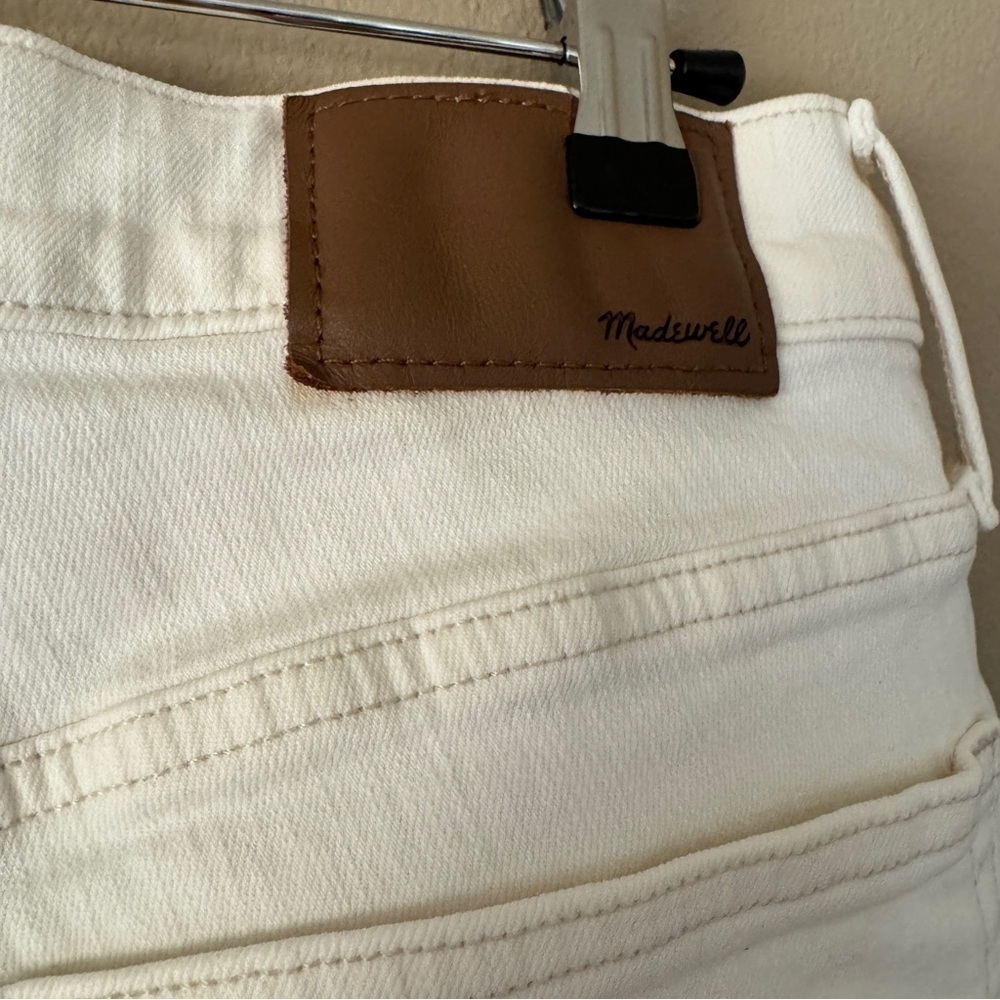 Madewell 9 Inch Mid Rise White Skinny Jeans Size 31 - Picture 7 of 10